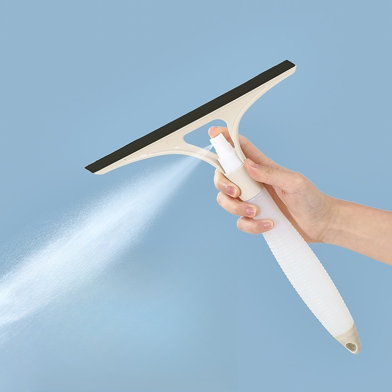 Glass Cleaner Streak - Glas-Fensterabzieher mit Sprühfunktion, doppelseitiger Wischer, streifenfreies