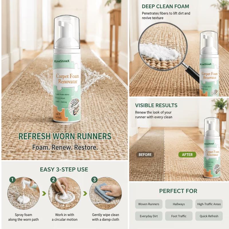 Seat Cleaner Fabric - Teppich-Schaum-Fleckenentferner Wasserloser Sitzreiniger für Leder, Stoff,